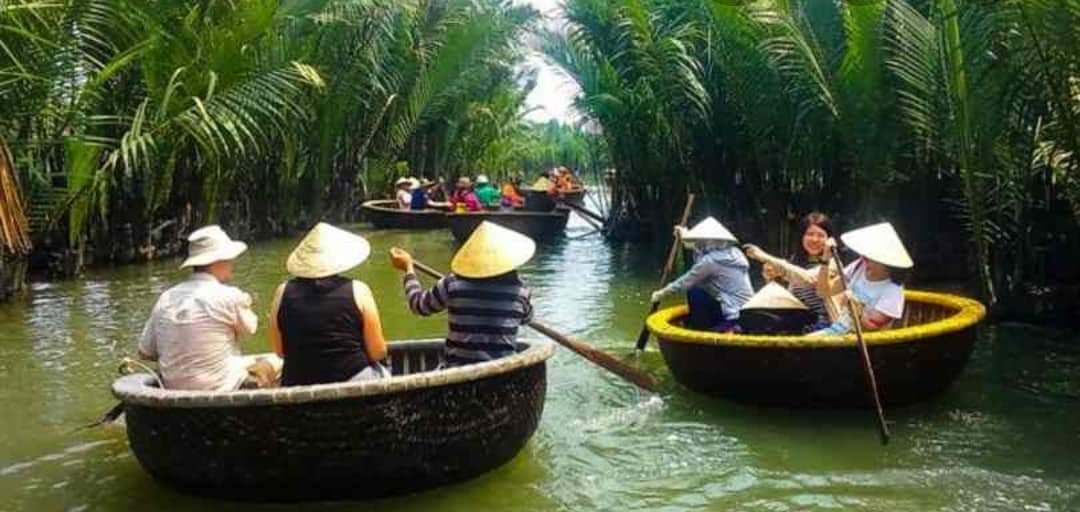 hoi an coconut forest basket boat