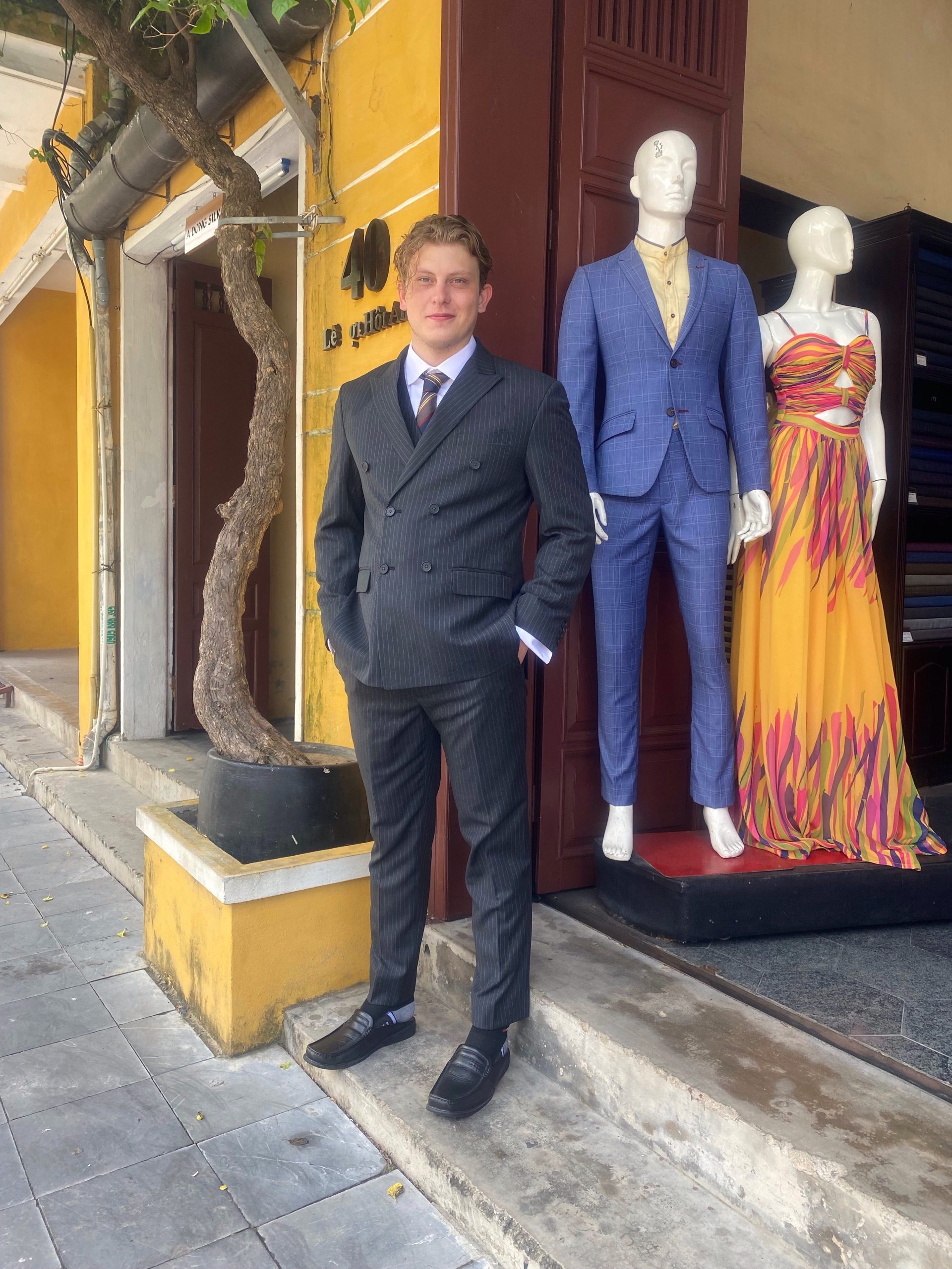 Custom tailored suits in hoi an.Mr . Dylan Koch 1 e1668671591347 scaled